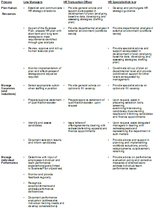 BPI Delineation of Roles/Responsibilities – Examples | BPI - The ...