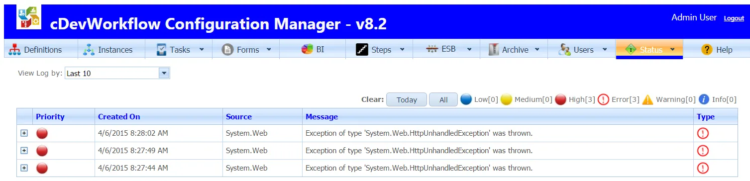 Error Handling Messages