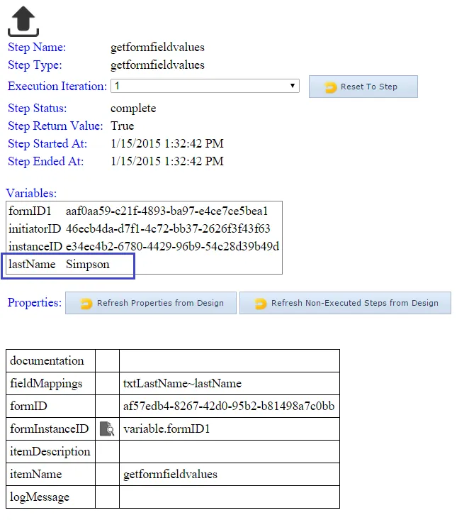 Mapping Form Field Variables