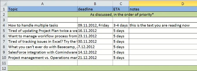 Managing multiple tasks Managing multiple tasks