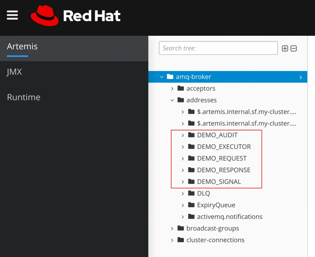 Validate the Address creation in the AMQ Broker