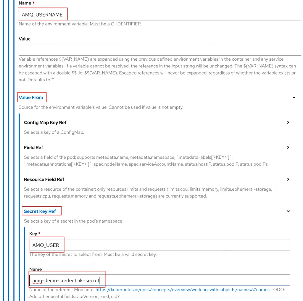 Configure the AMQ Broker secrets
