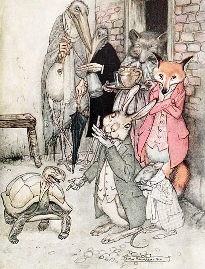 Tortoise and Hare Illustration