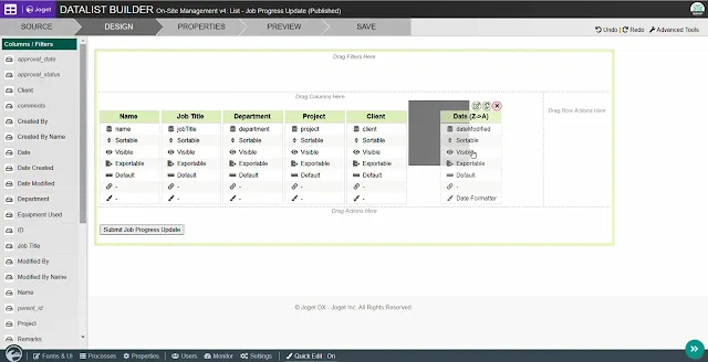 Joget Datalist Builder