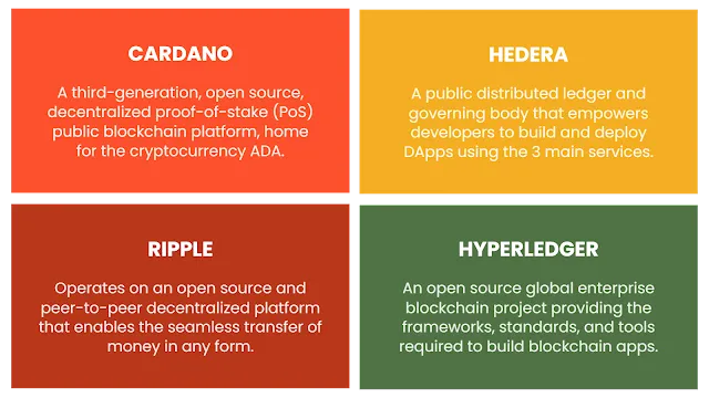 Introduction to Cardano, Hedera, Ripple and Hyperledger