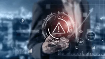 Stylized image of a threat hunter responding to a security incident with help from OpenText and Microsoft.