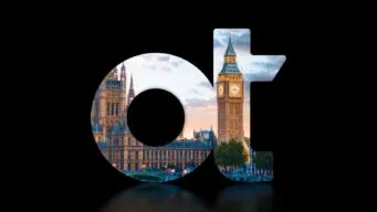 OpenText logo with image of Big Ben inside