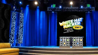 A stylized image representing the White Hat Hacker Wars theme for cybersecurity month.