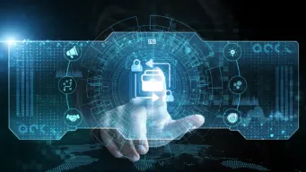 Person engaging with a web portal