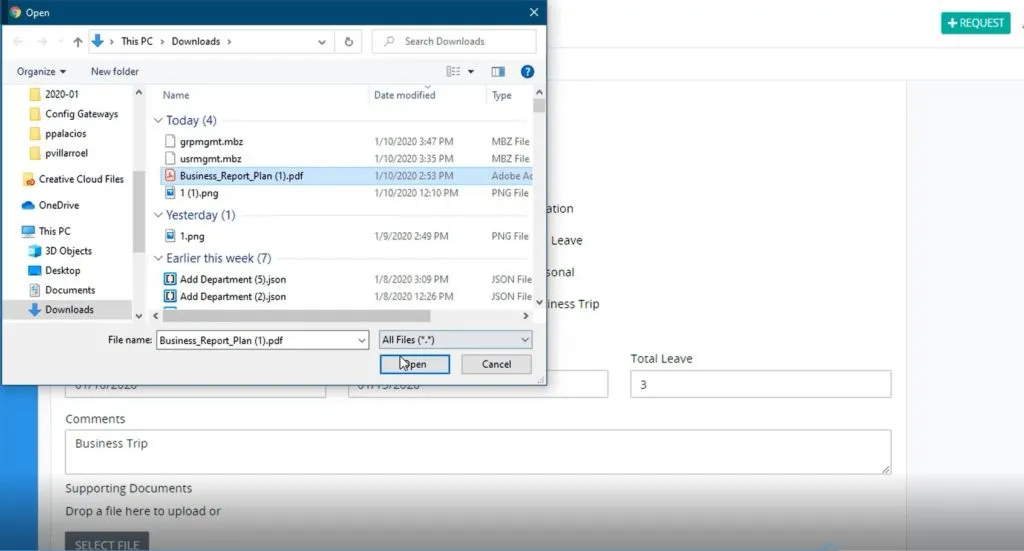 open task