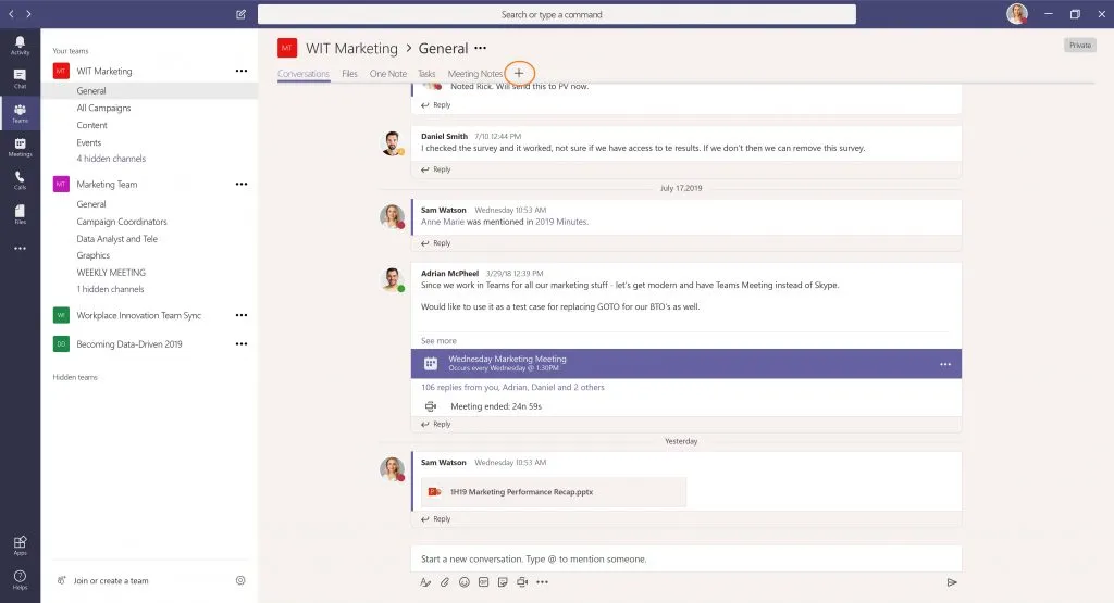 Add an App in Microsoft Teams