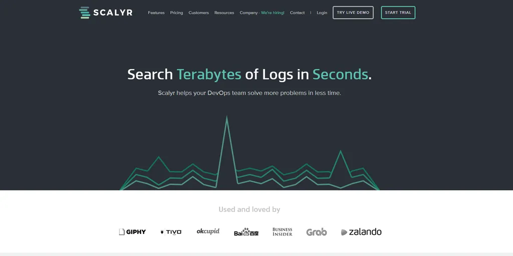 best home page - scalyr cta above fold