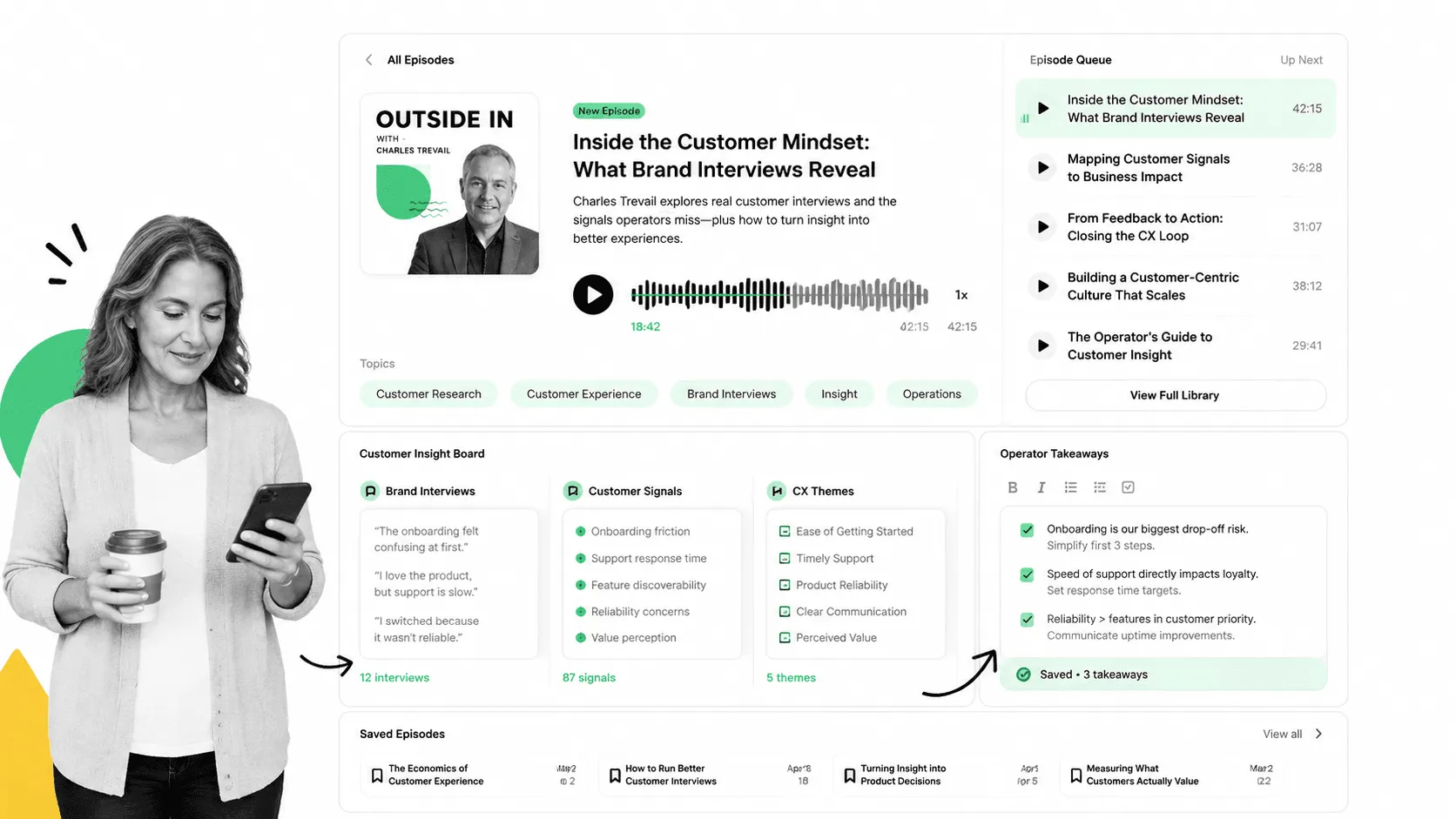 Outside In with Charles Trevail podcast recommendation interface