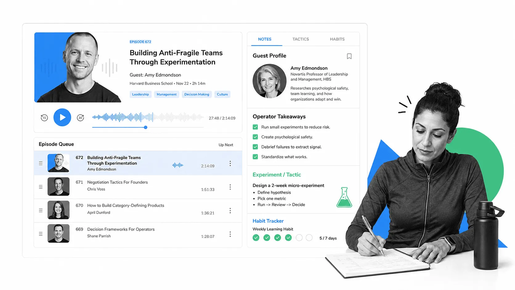 The Tim Ferriss Show podcast recommendation interface