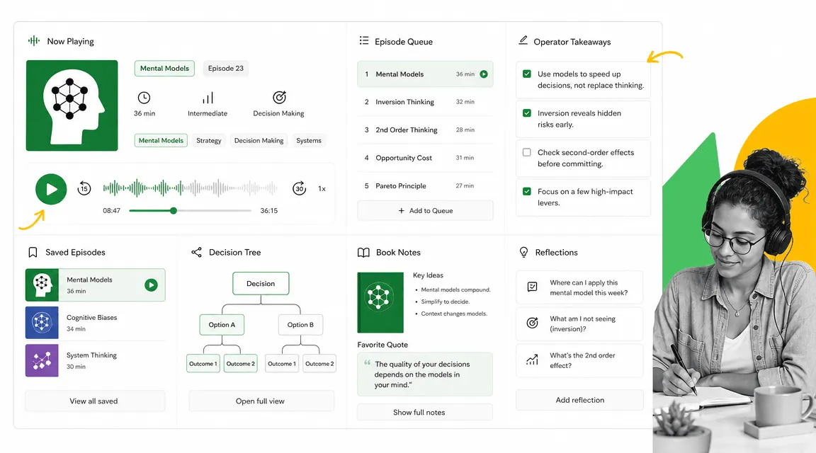 The Knowledge Project podcast recommendation interface