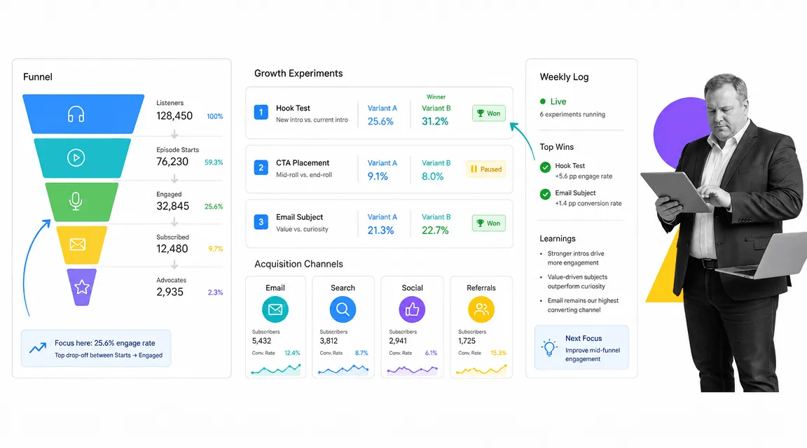 Growth Everywhere podcast recommendation interface