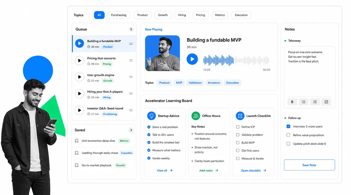 Y Combinator Podcast podcast recommendation interface