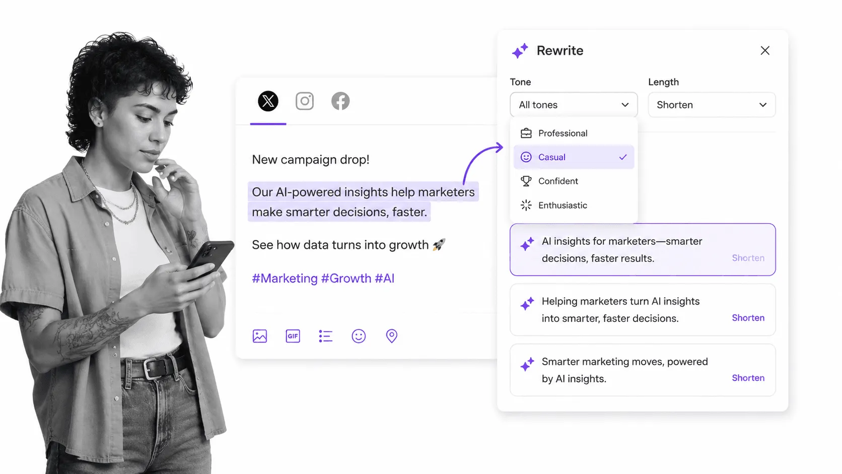 Wordtune browser workflow for digital marketers