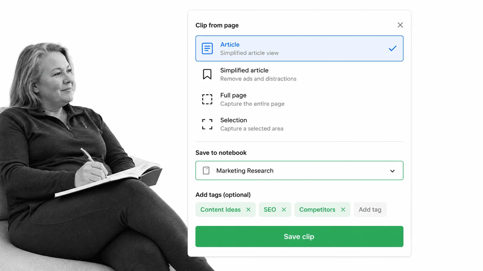 Evernote Web Clipper browser workflow for digital marketers