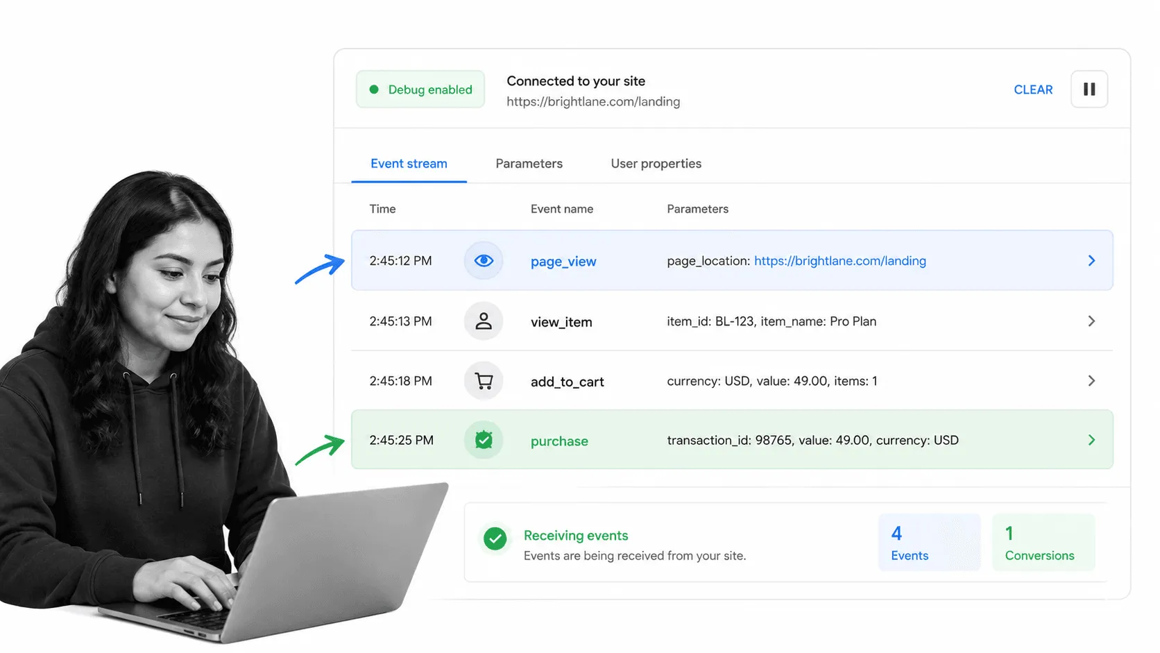 Google Analytics Debugger browser workflow for digital marketers