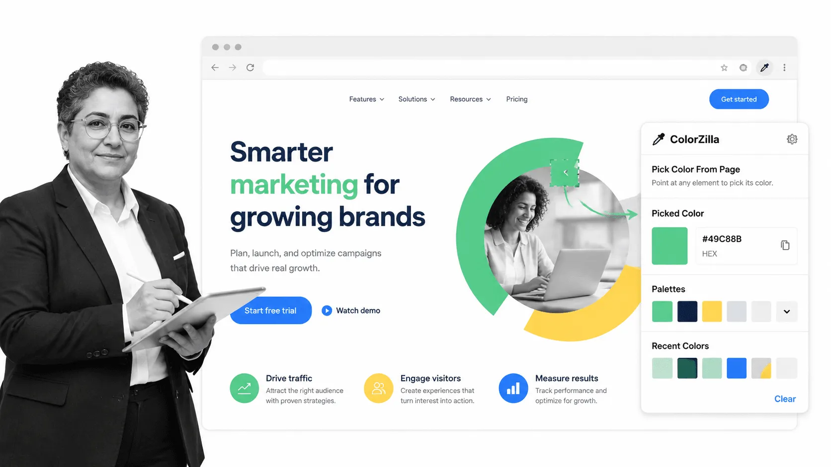 ColorZilla browser workflow for digital marketers