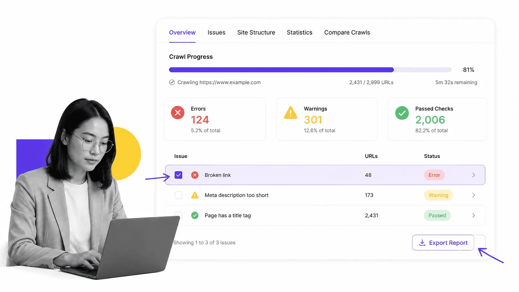 Checkbot SEO browser workflow for digital marketers