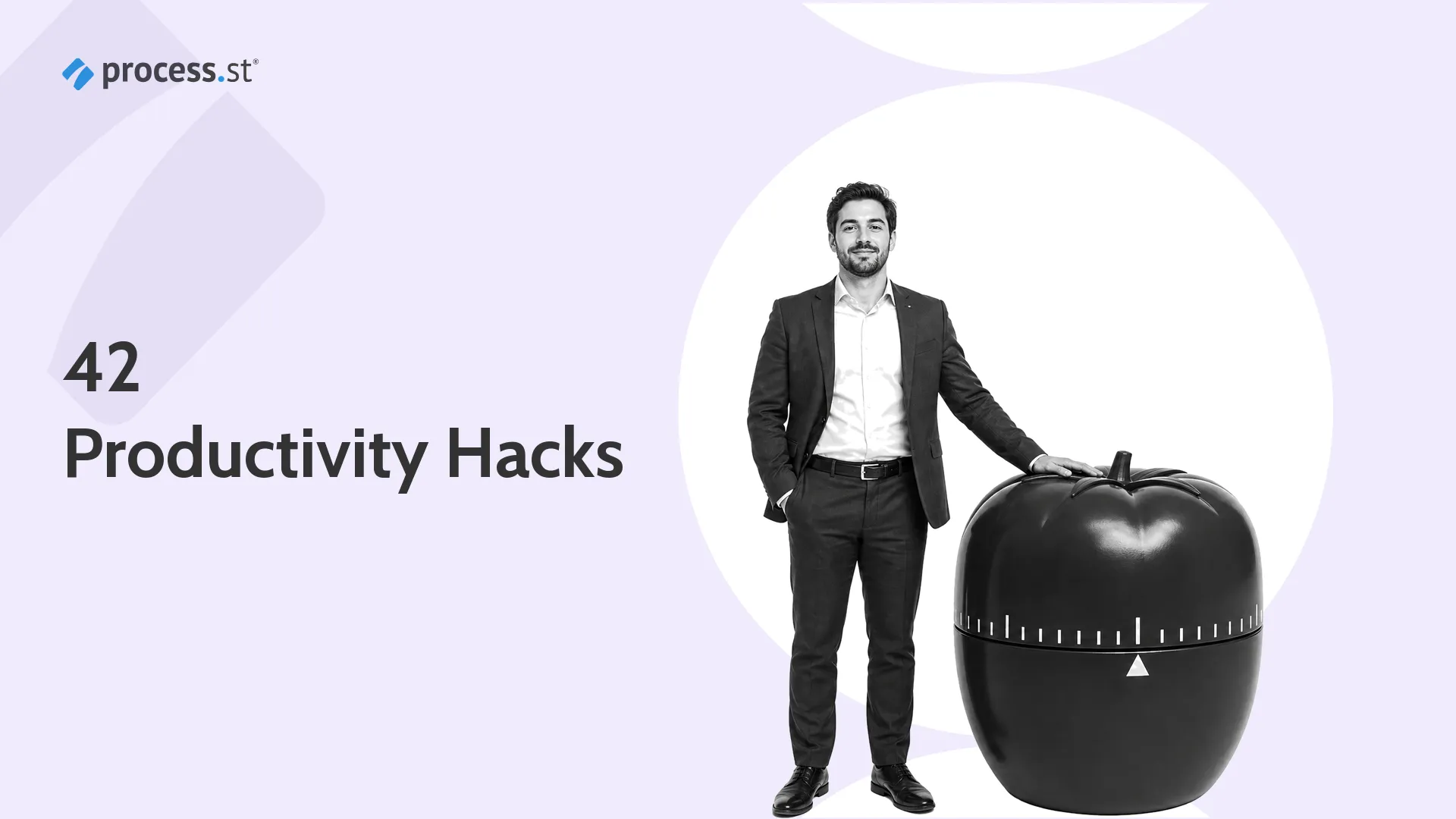 Operations professional setting a giant Pomodoro focus timer for productive work