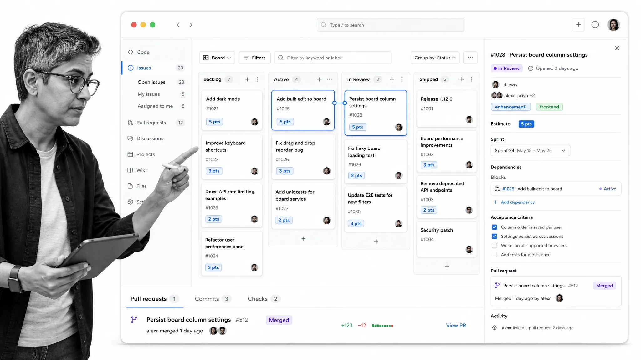Developer workflow extensions in a browser workspace
