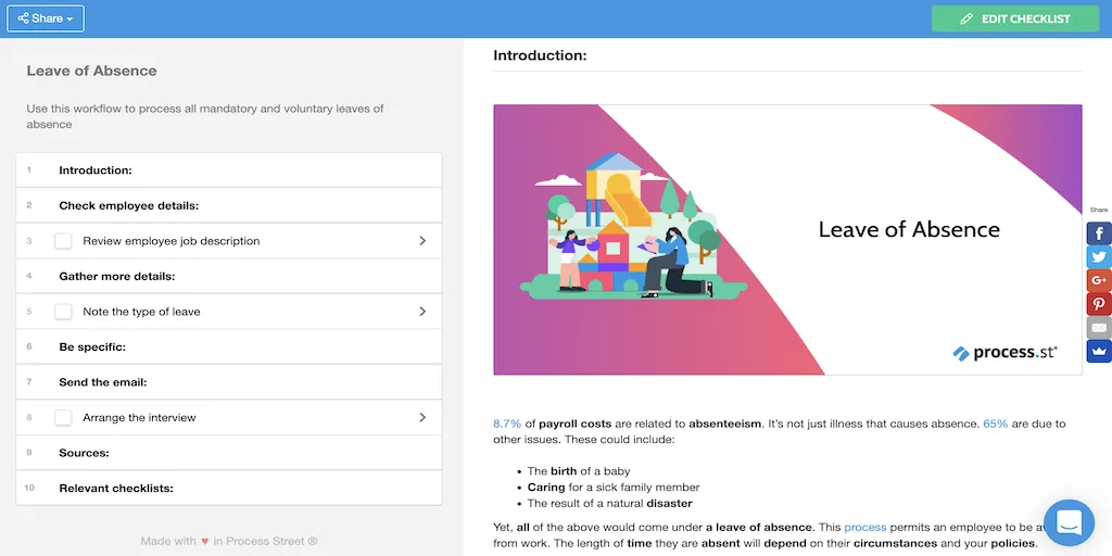 Leave of Absence template