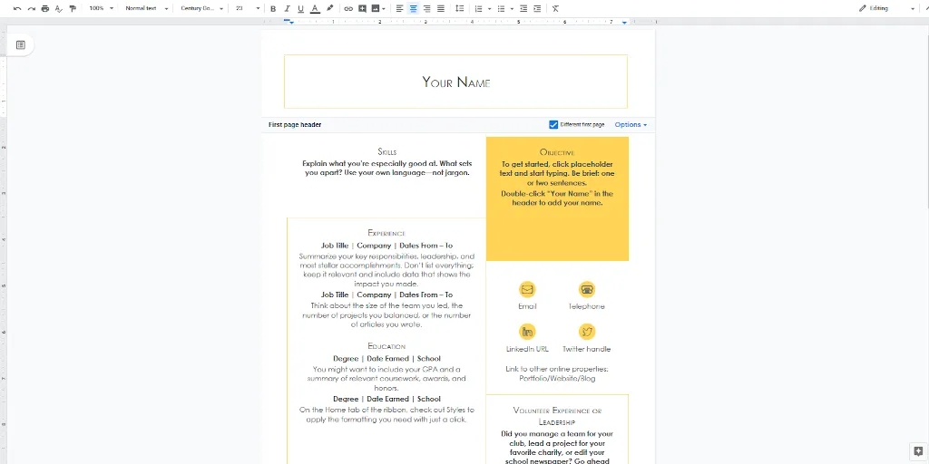 Google Docs Templates - Crisp and Clean Cover Letter template