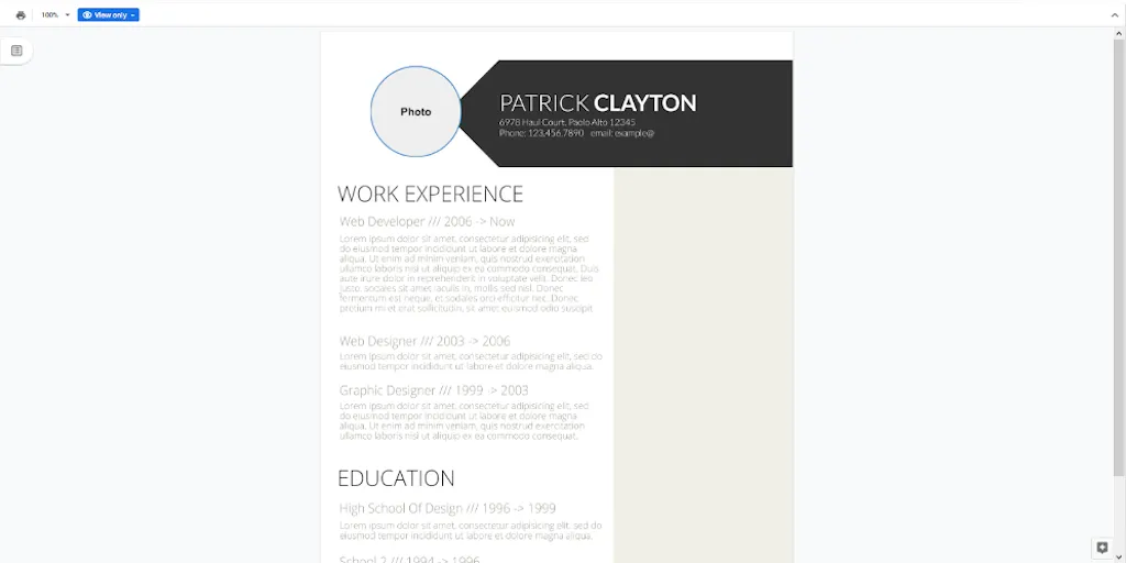 Google Docs Templates - Smart and Professional Resume