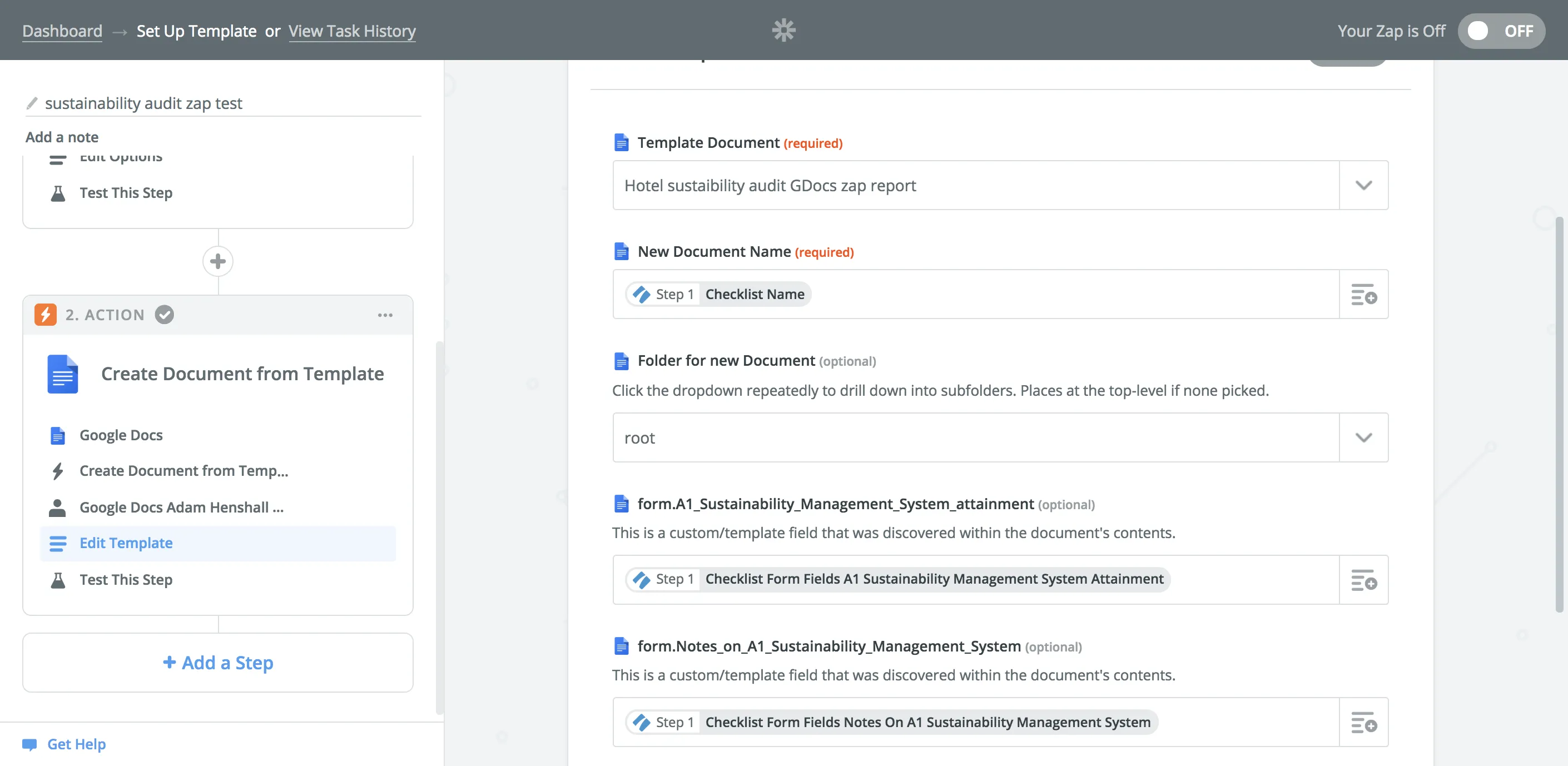 Google Docs template - step 7