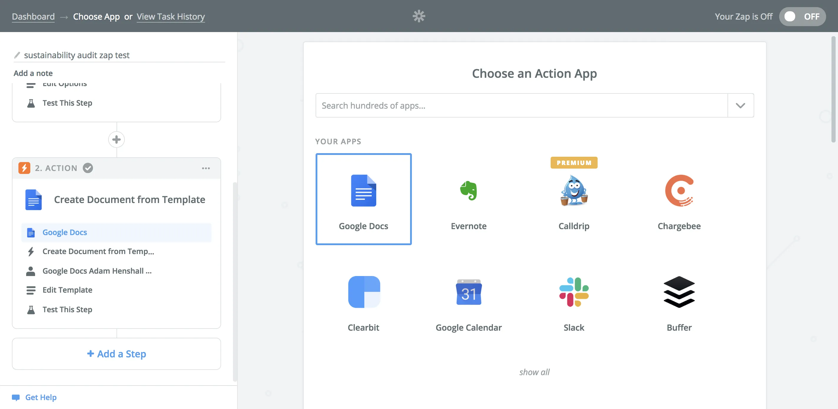 Google Docs templates - step 5