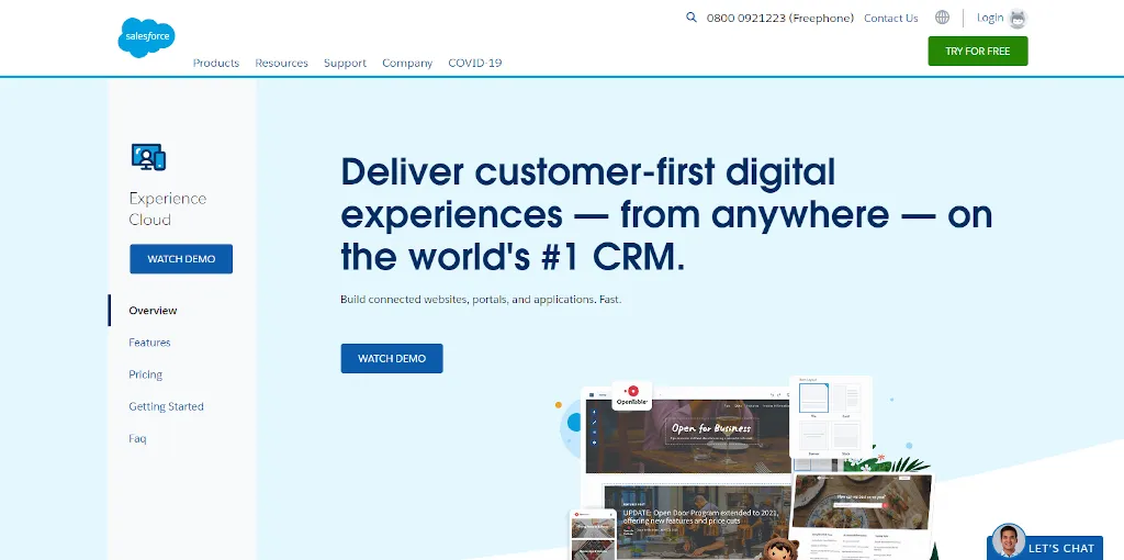 Salesforce cloud experience