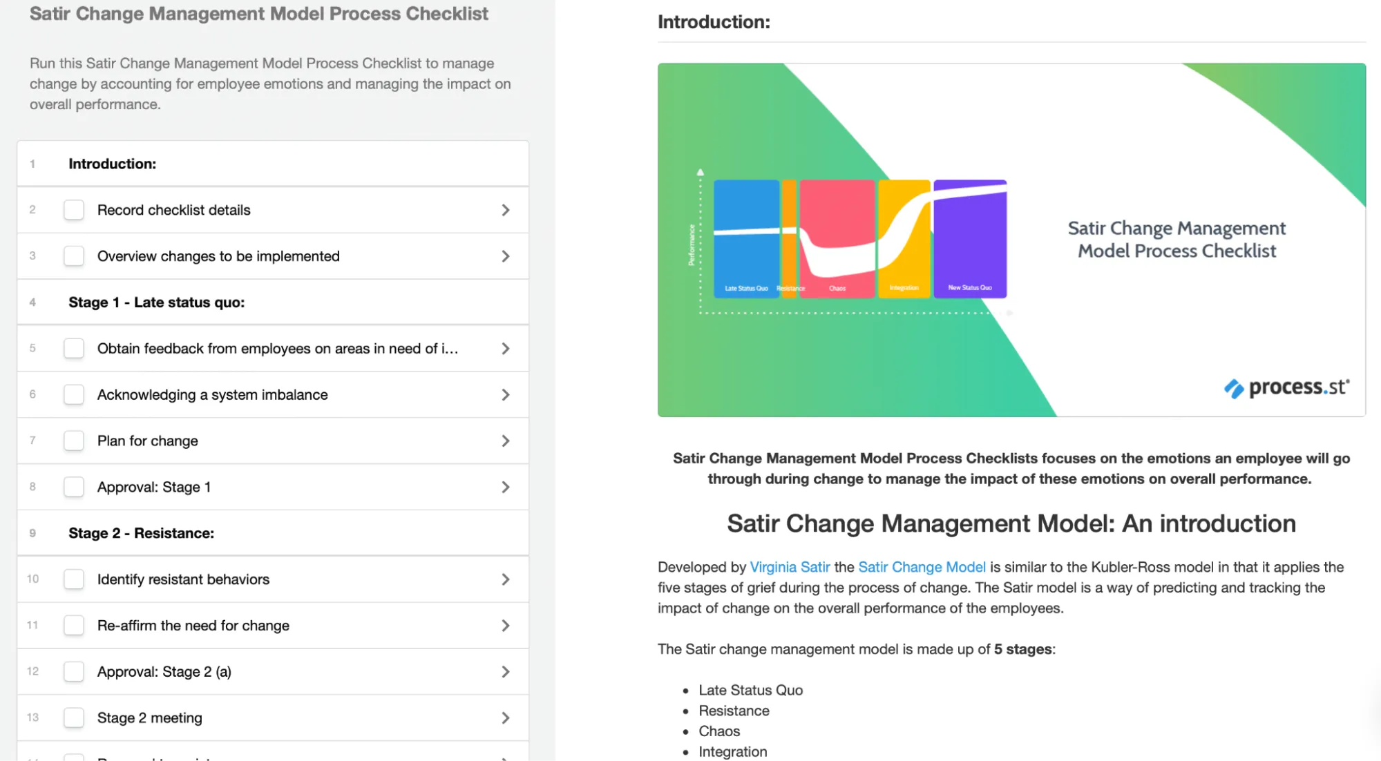 Satir change management strategy