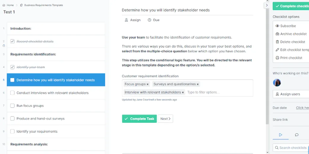 Business requirements - identify stakeholder needs