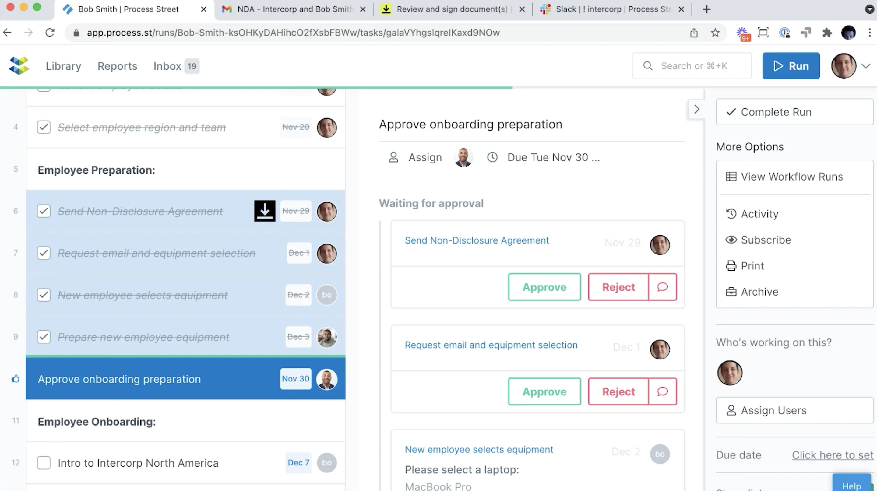 process street approvals example