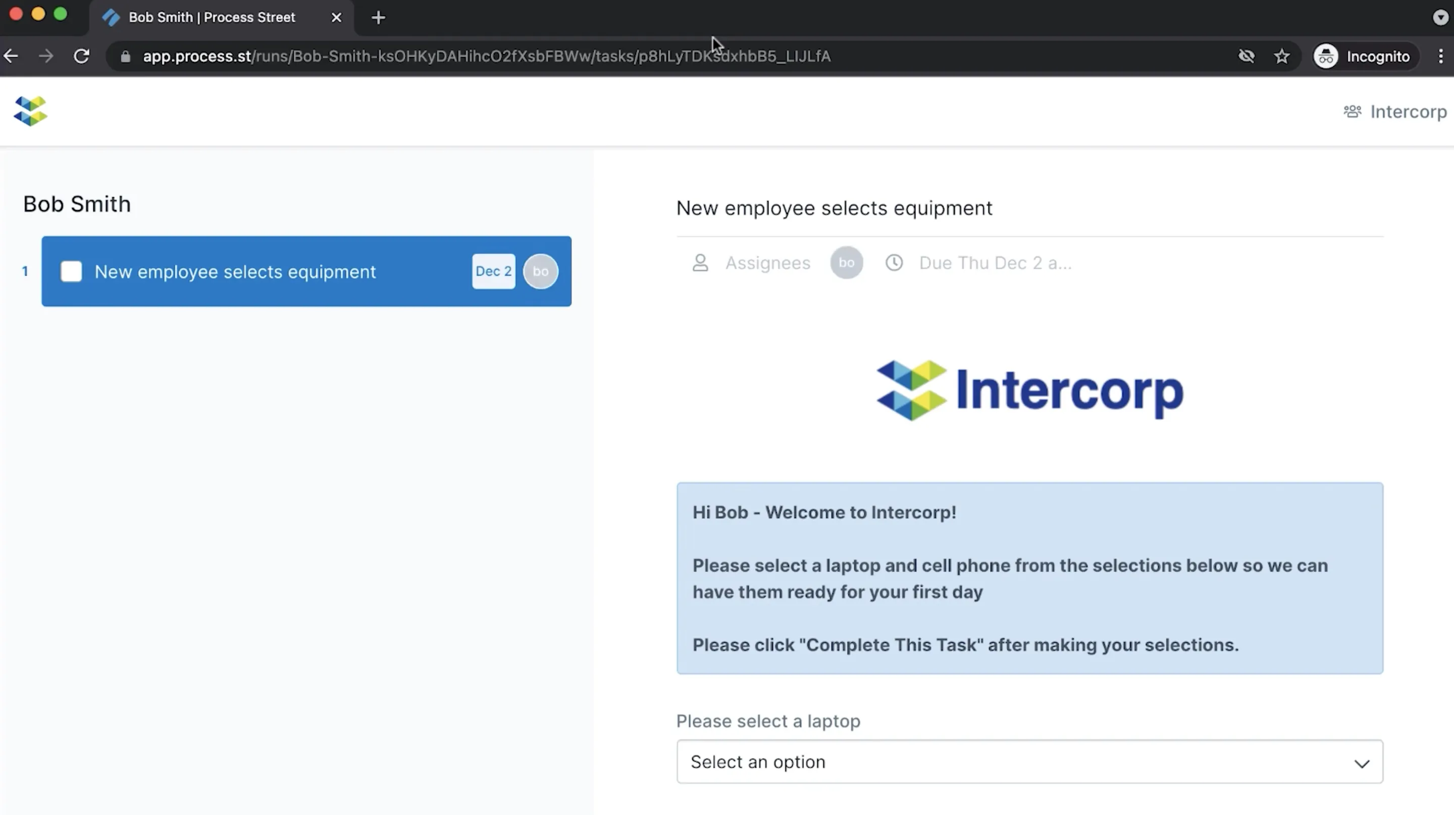 process street guest user experience example