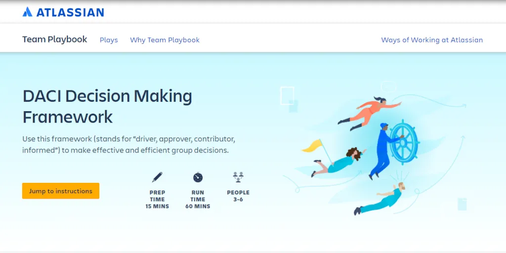 DACI framework: Atlassian's Team Playbook
