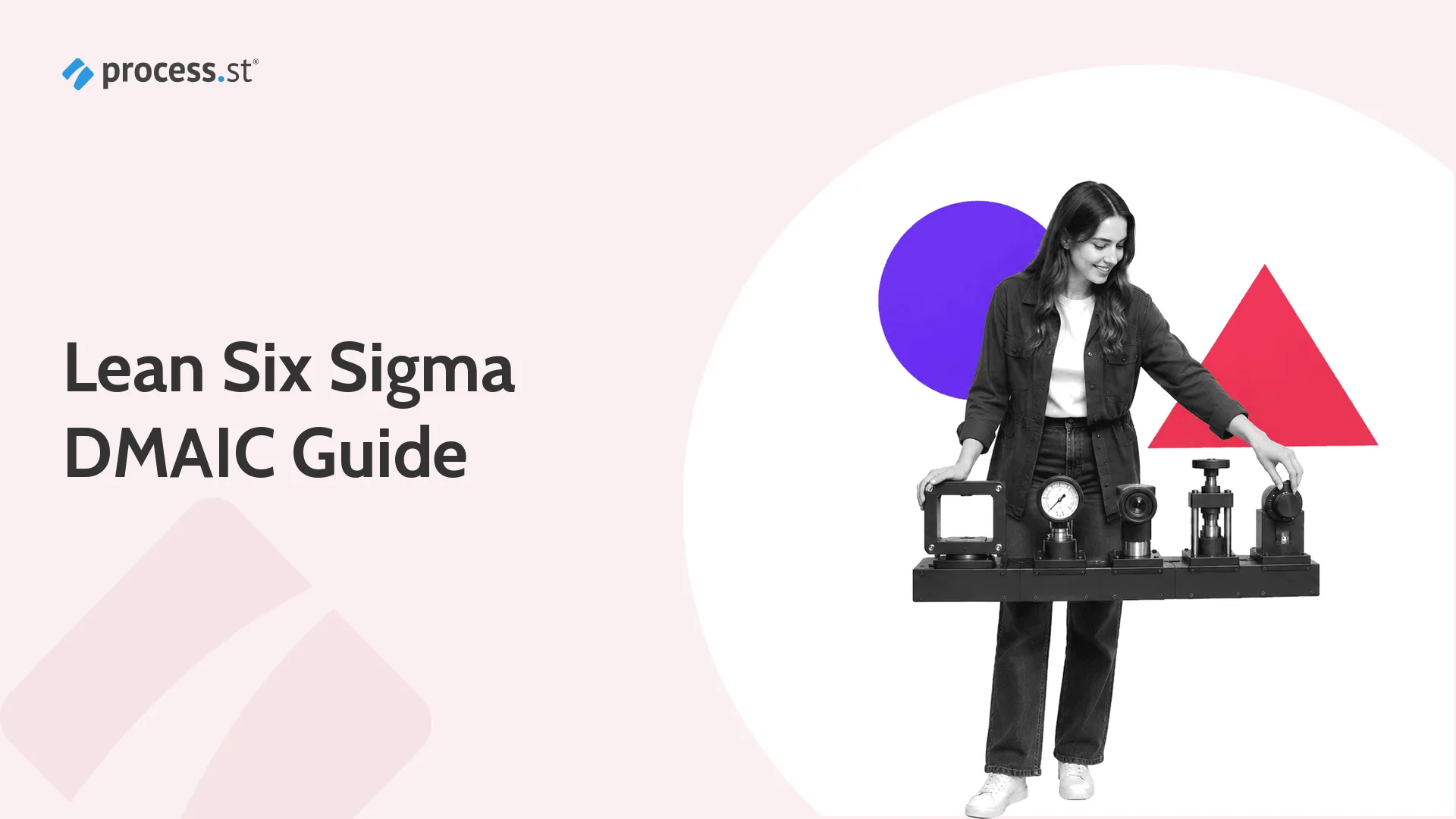 Lean Six Sigma quality engineer calibrating a five-stage DMAIC improvement rig