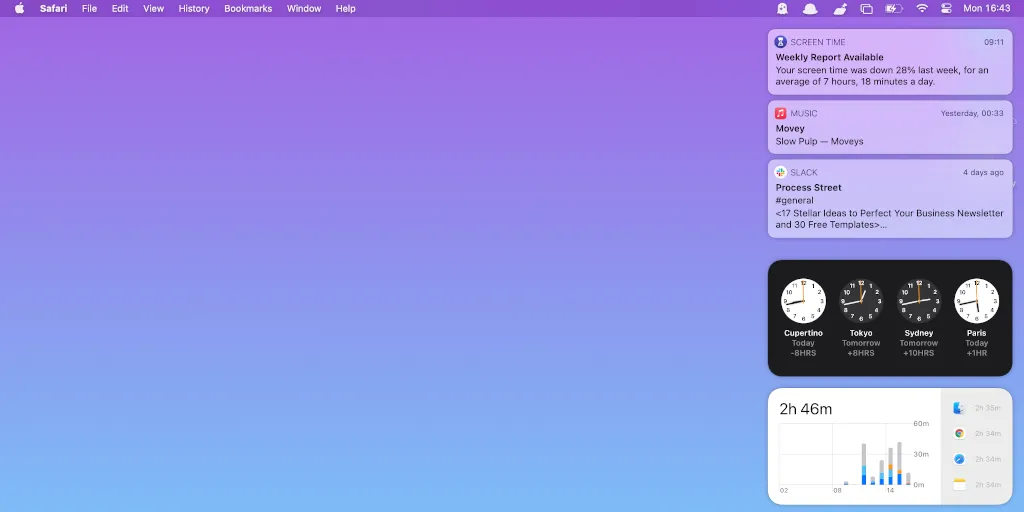 macos 11 big sur notification center