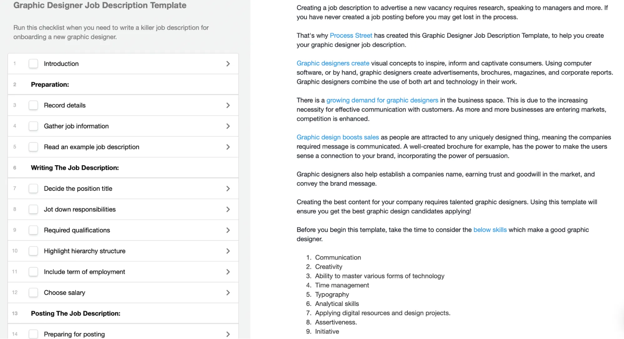 Graphic designer job description template