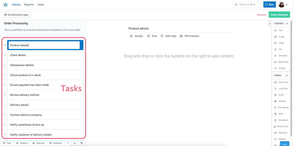 what is a workflow example