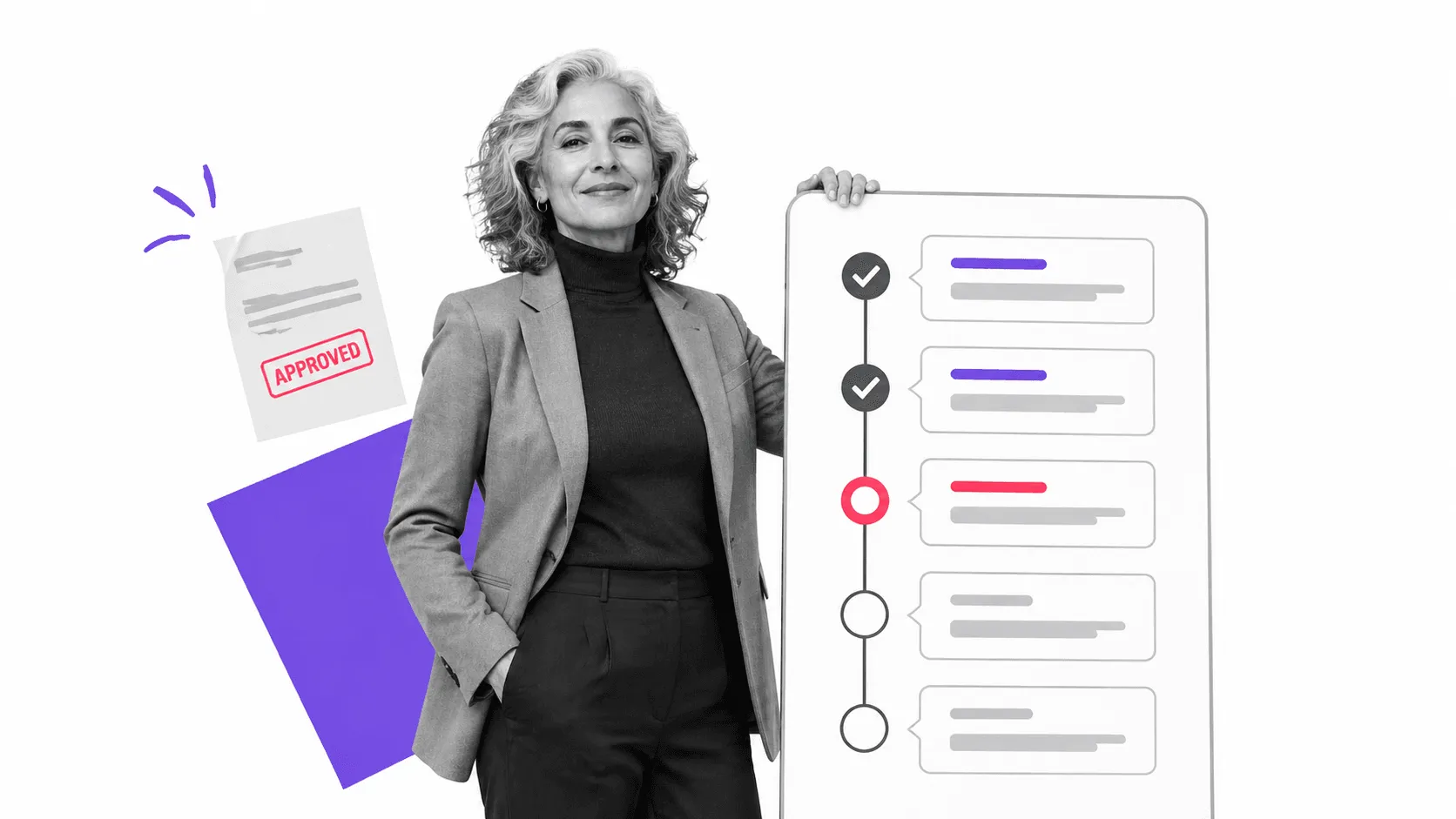 A senior operations director overseeing an automated workflow with approvals built in