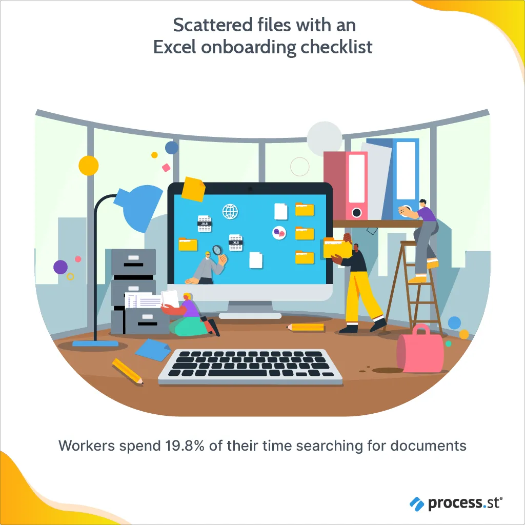 scattered files with excel