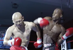 boxer getting punched in the face
