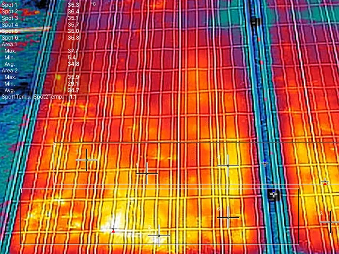 Thermal image captured with a drone courtesy of JSE Engineering