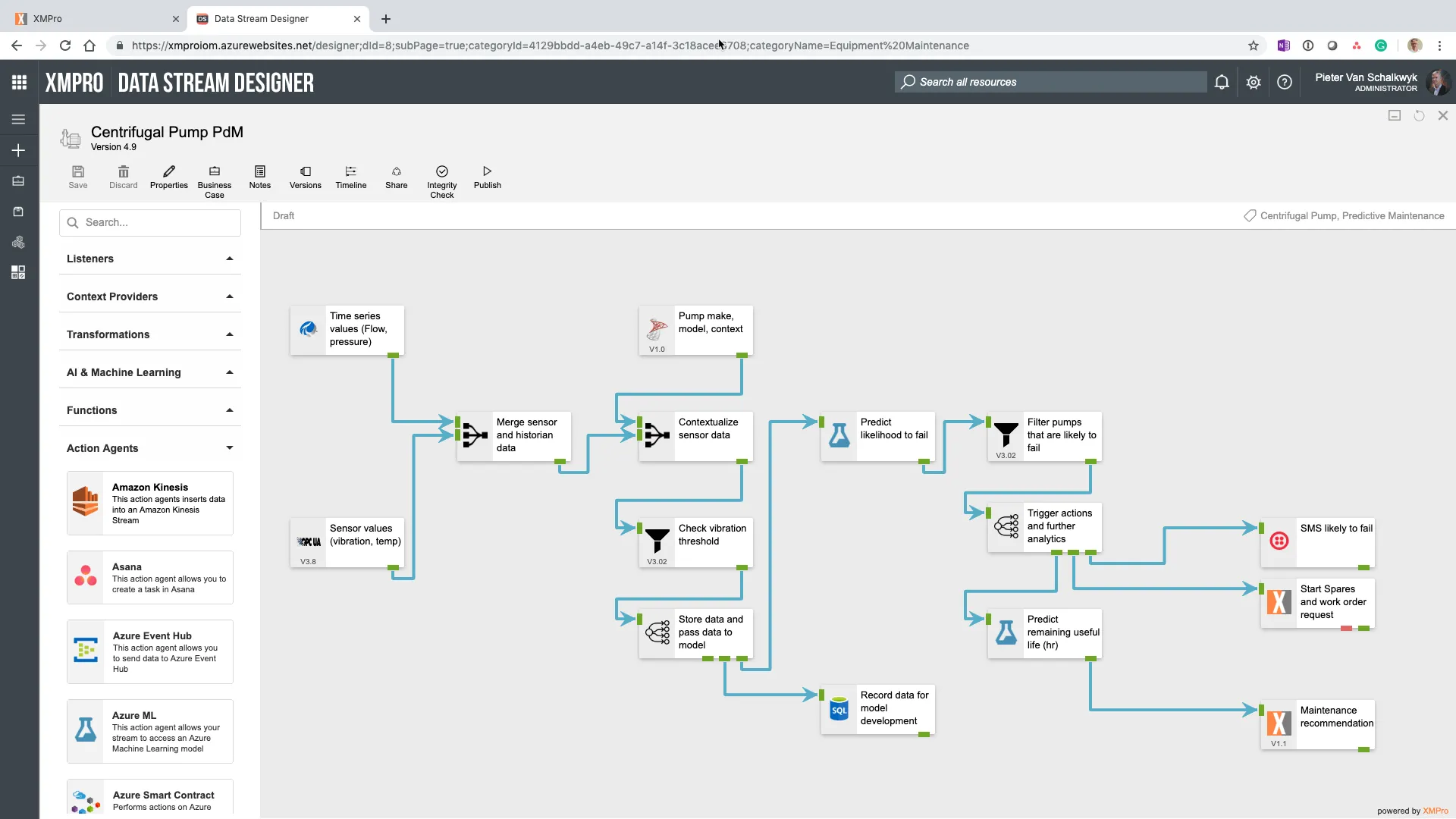 XMPro Data Stream Designer